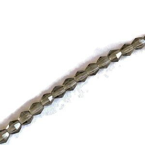 As Low As $2 Grey Fire Polished Bicone Czech Glass Beads 4mm (35)